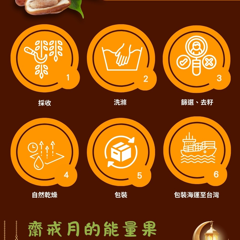 純淨去籽椰棗乾 100g(突尼西亞產地)