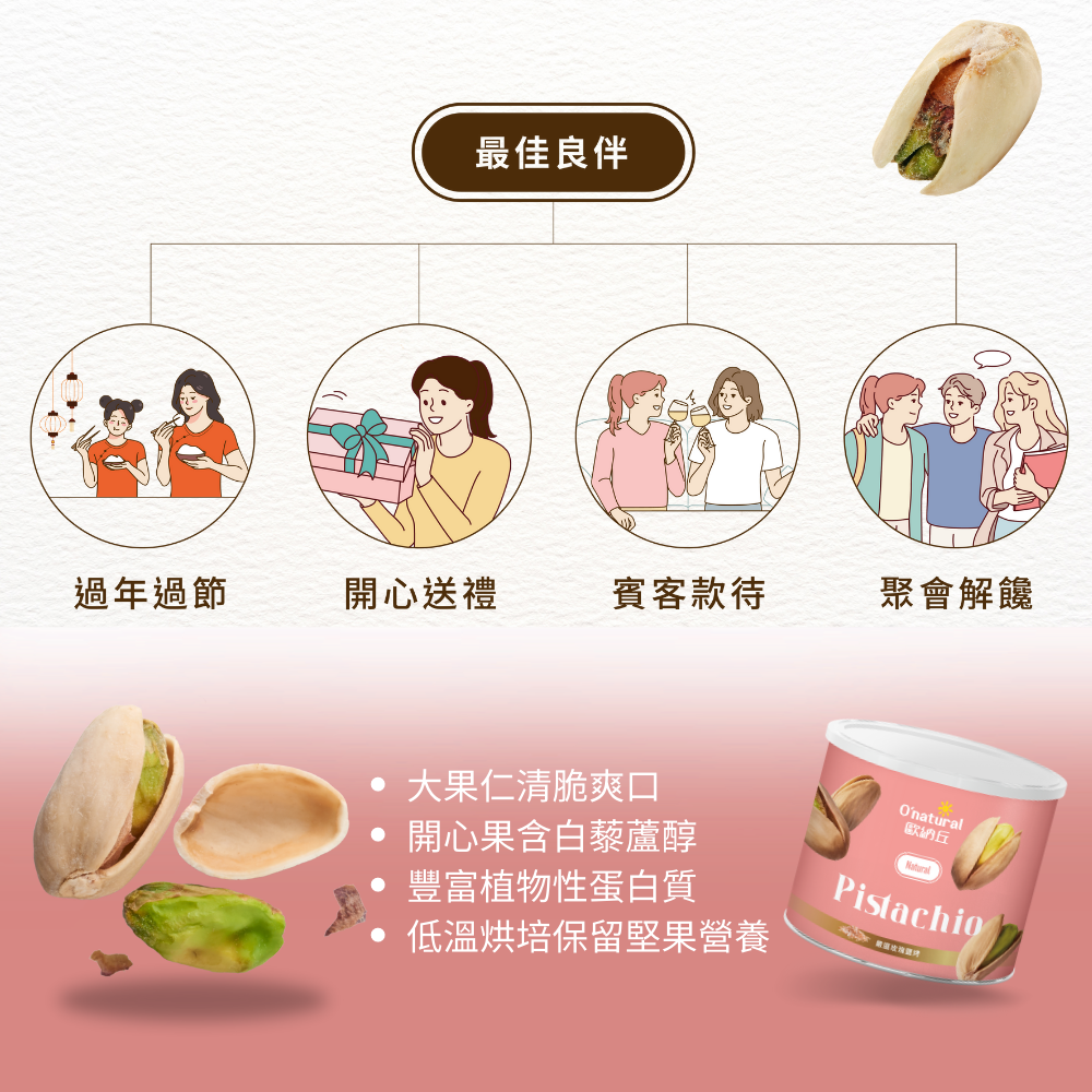 玫瑰鹽烤開心果 150G