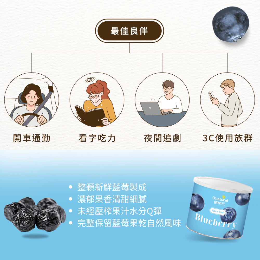 晶鑽藍莓乾 210G